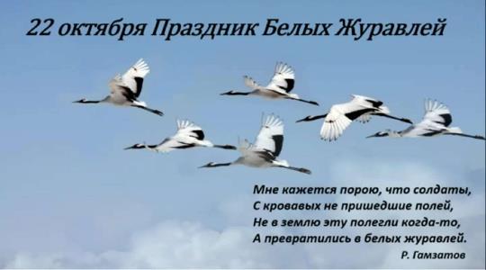 «День белых журавлей»: в честь памятной даты